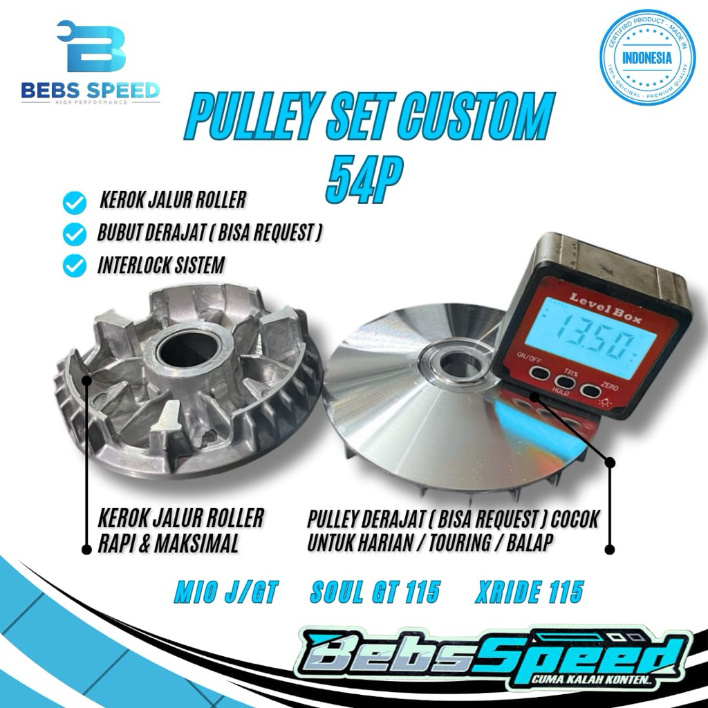 Rumah Roller Pully Set Custom Derajat 13.5/13.8 Kerok Jalur Yamaha Mio J Mio GT Soul GT 115 XRide 11