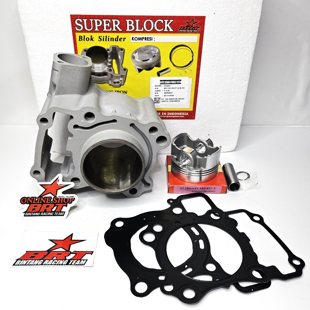 BLOK BRT BLOK SEHER CERAMIC Standard 57.28 mm SONIC NEW CB 150 R CBR 150 SUPRA GTR 150 CBX 150 Paket