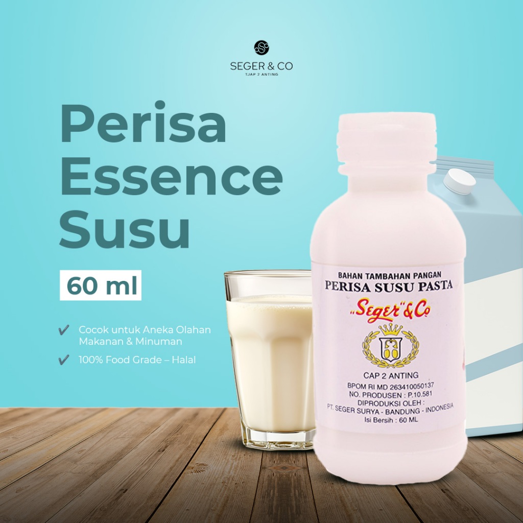 

Seger & Co Susu Essence Pasta Perisa Makanan 60ml | Bahan Tambahan Pangan Makanan & Minuman Halal Food Grade