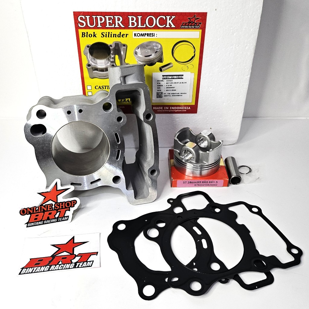 BLOK BRT BLOK SEHER CERAMIC 65 63 57.28 mm SONIC NEW CB 150 R CBR 150 SUPRA GTR 150 CBX 150 Paket Bl