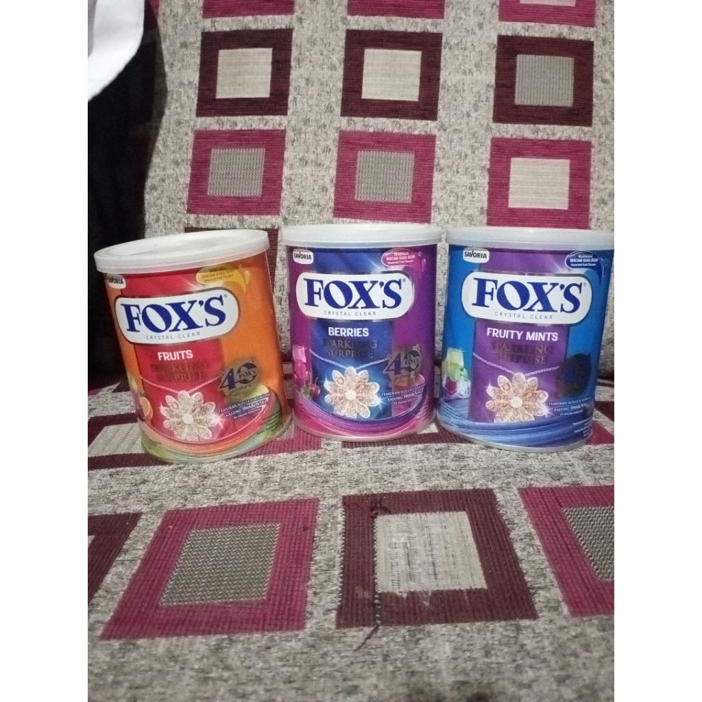 

promo permen fox kmsan kaleng rasa fruits, berries, fruity mint
