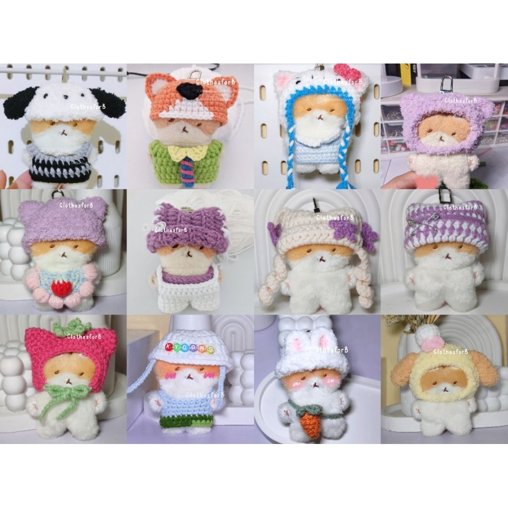 [BACA DESKRIPSI] Custom Teolaegi Mini Keyring's Clothes | Crochet Handmade | Baju Rajut Baekhyun EXO