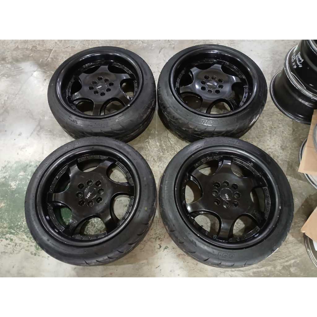 READY STOK VELG RACING SECOND MODEL HSR GANGNAM RING 17 LEBAR BELANG 7.5-8.5 PCD 4X100-4X114,3 OFFSE
