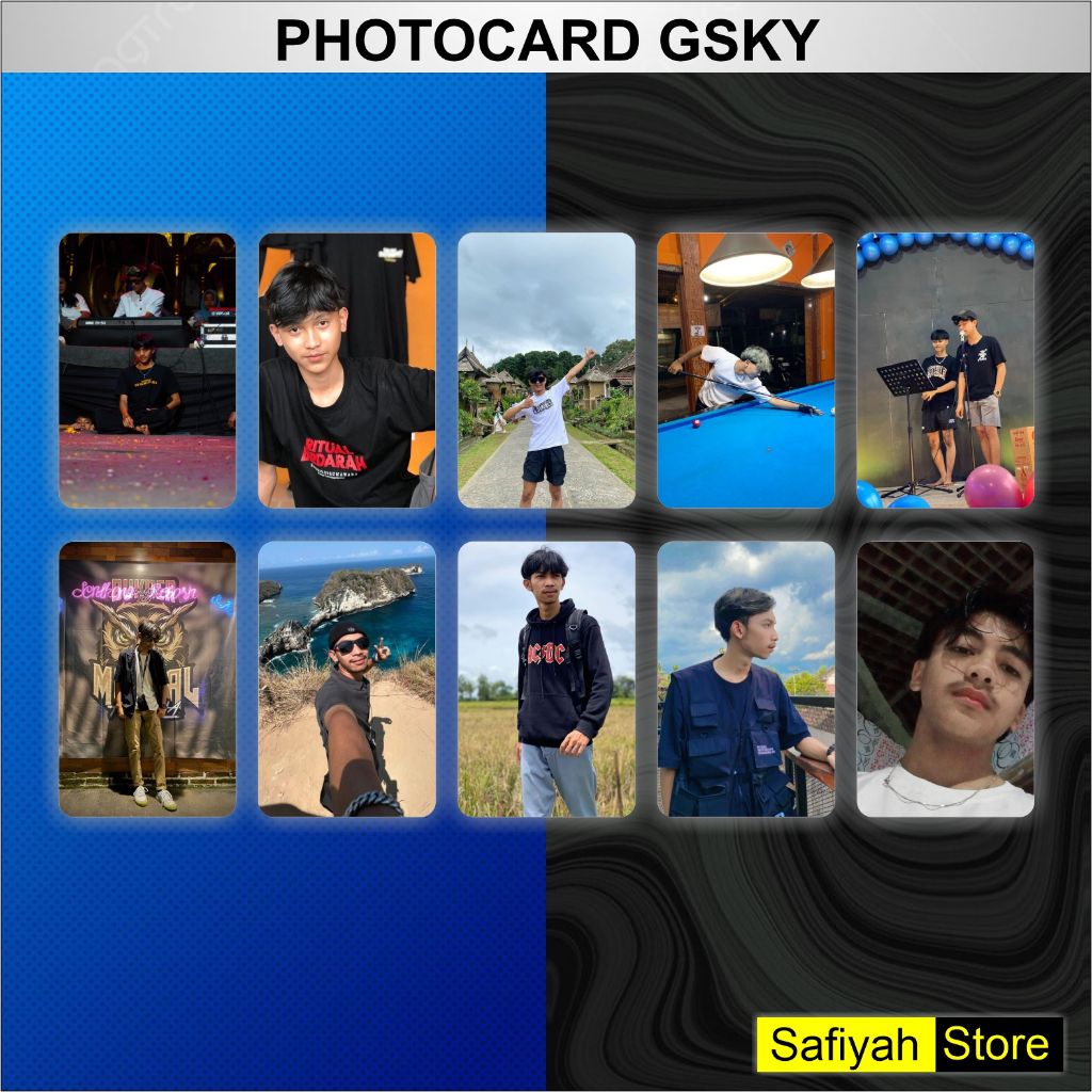 Kaloona.Shop Photocard Gsky (Gwsm, Srotop Tv, Kusumawara, Dan Y2K Crew) Isi 100 Pcs (Limited