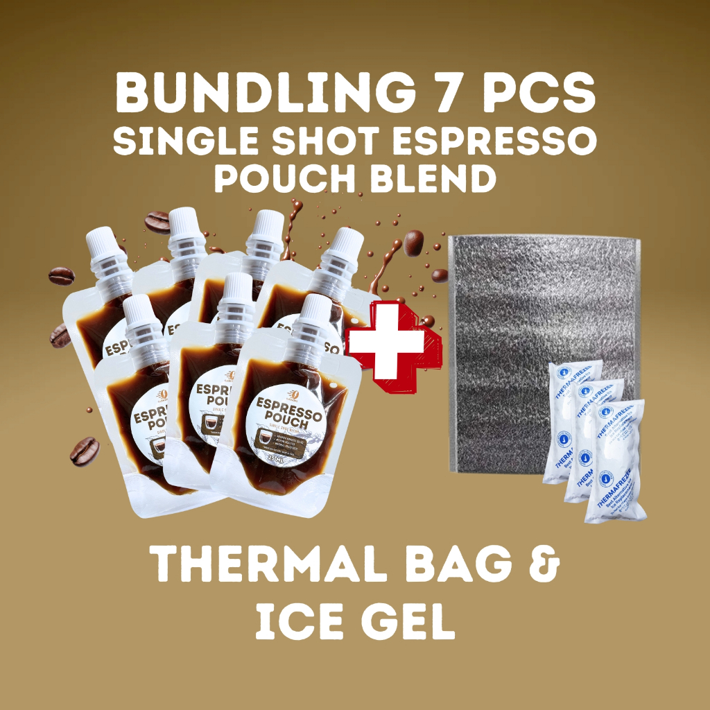 

QUIKOPI Bundling 7 Pcs Espresso Pouch Single Shot Blend Concentrated 100% konsentrasi Murni 25 ML