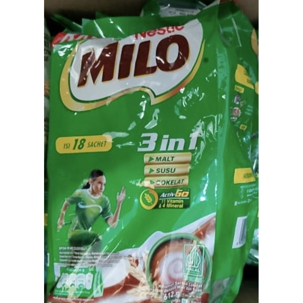 

Milo 3 in 1 active-go 18sachet