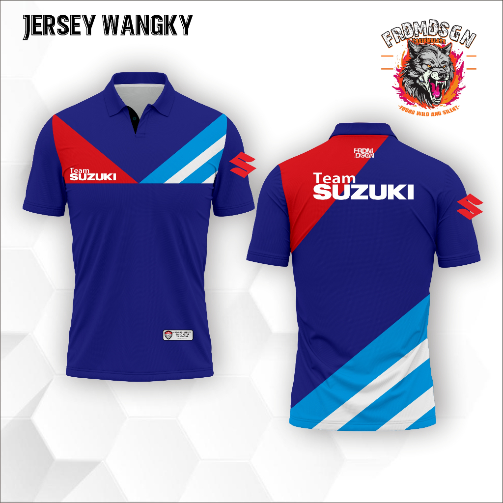 JERSEY WANGKY TEAM SUZUKI JERSEY KEMEJA TEAM SUZUKI POLYESTER