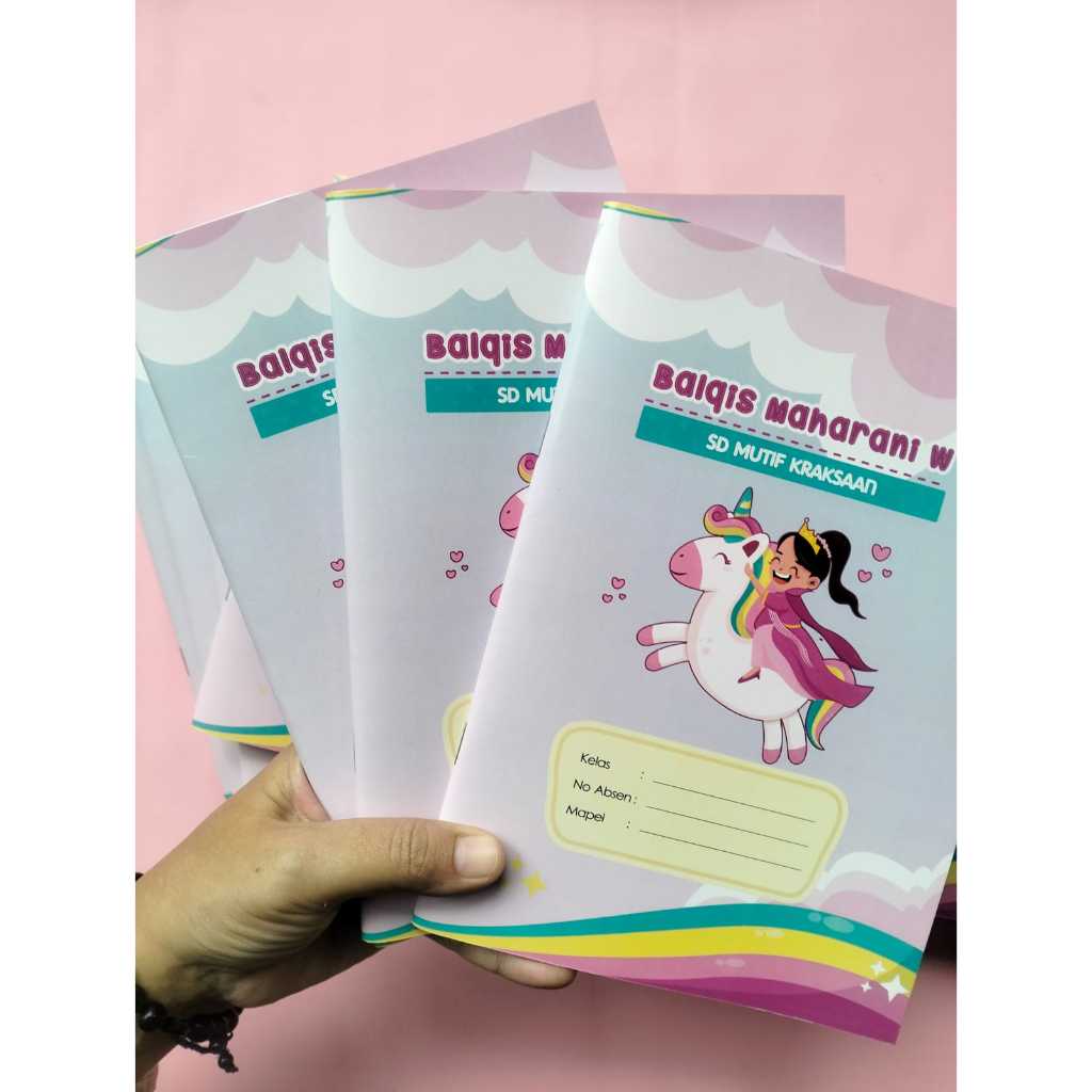 

BUKU TULIS SEKOLAH PELAJARAN A5 CUSTOM COVER DAN ISI, ISI 32 HALAMAN