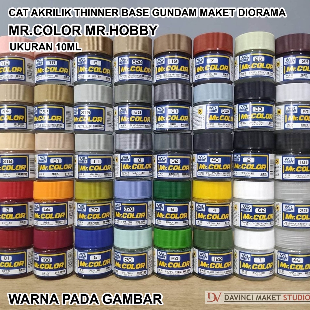 

KODE Y2W MR COLOR MR HOBBIES Cat Gundam Diecast Miniatur Diorama Acrylic PVC ABS Thinnerbase Basic Color 1ml