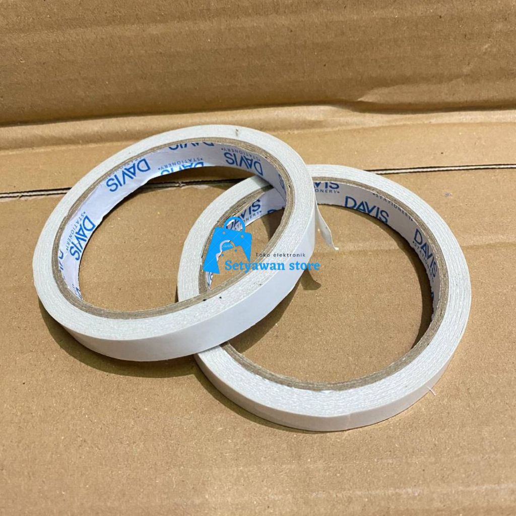 

Double Tape Kertas 1/2" inch Davis Isolasi Bolak Balik Serbaguna