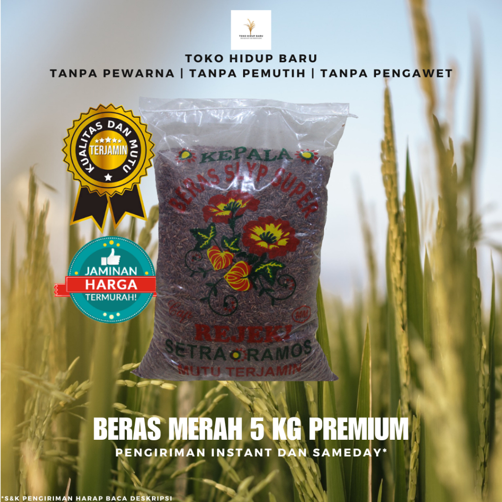 

(BEST SELLER) BERAS MERAH DIET SEHAT PREMIUM 5 KG MURAHHH !