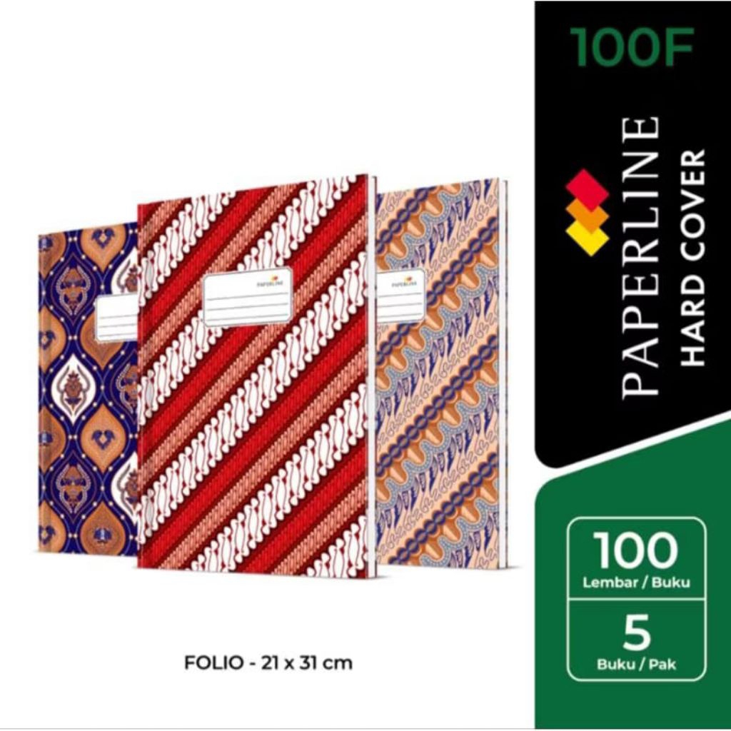 

(1 PCS) Buku Cover Tebal / Hard Cover PAPERLINE Folio 100 (Isi 100 Lembar)