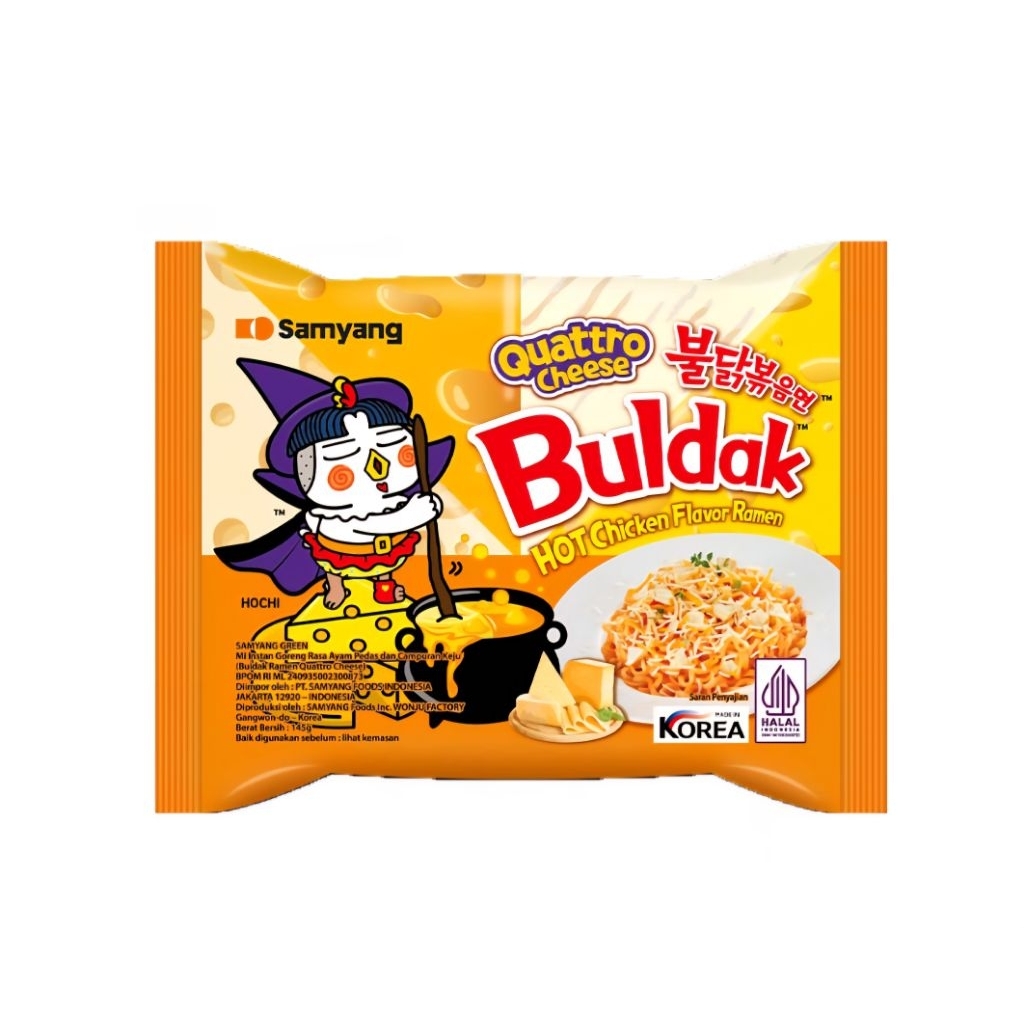 

Samyang Mi Instan Ramen Ayam Pedas Buldak Quattro Cheese 145g