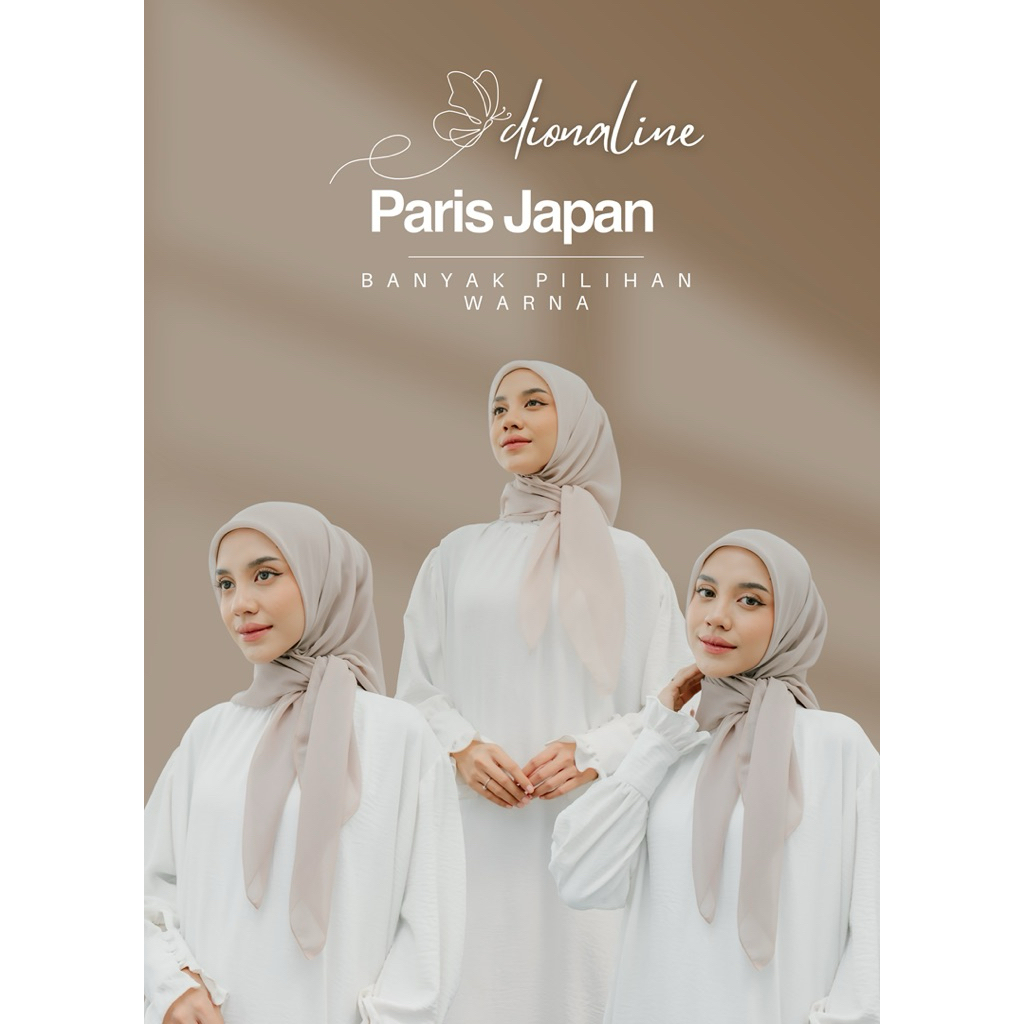 dionaline - .Paris Japan - Paris Japan Ori  -   (Hijab Segiempat Paris Japan Ori Polos Premium)