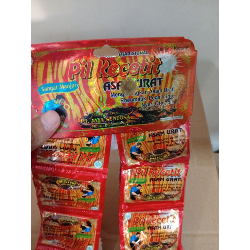 pil kecetit kapsul asam urat original maju sukses harga 1 hanger