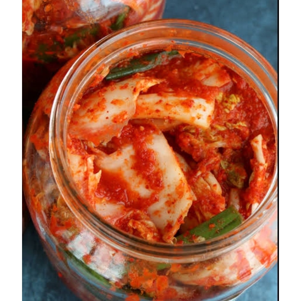 

Fresh Kimchi Sawi Putih in jar 200 gr