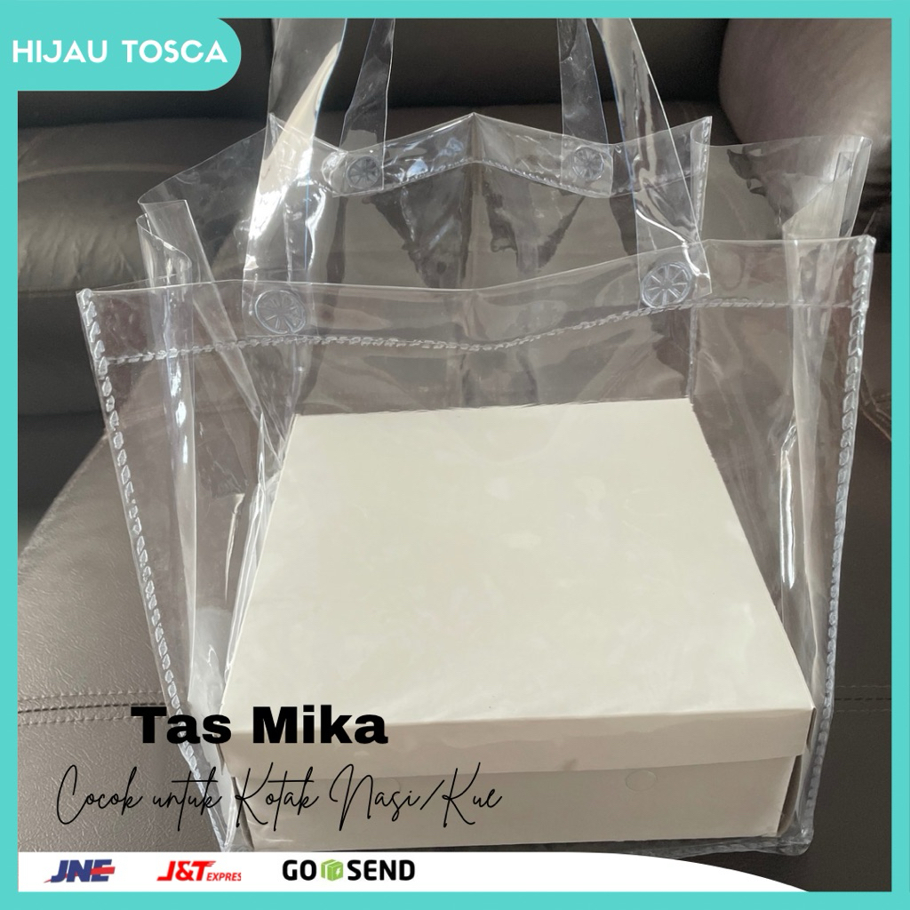 

[Hijau Tosca] Tas Mika Bening 24x24x24 | Tas Mika Bento Kfc 25x13x20 | Tas Hampers | Mika Box Kue Kotak Nasi
