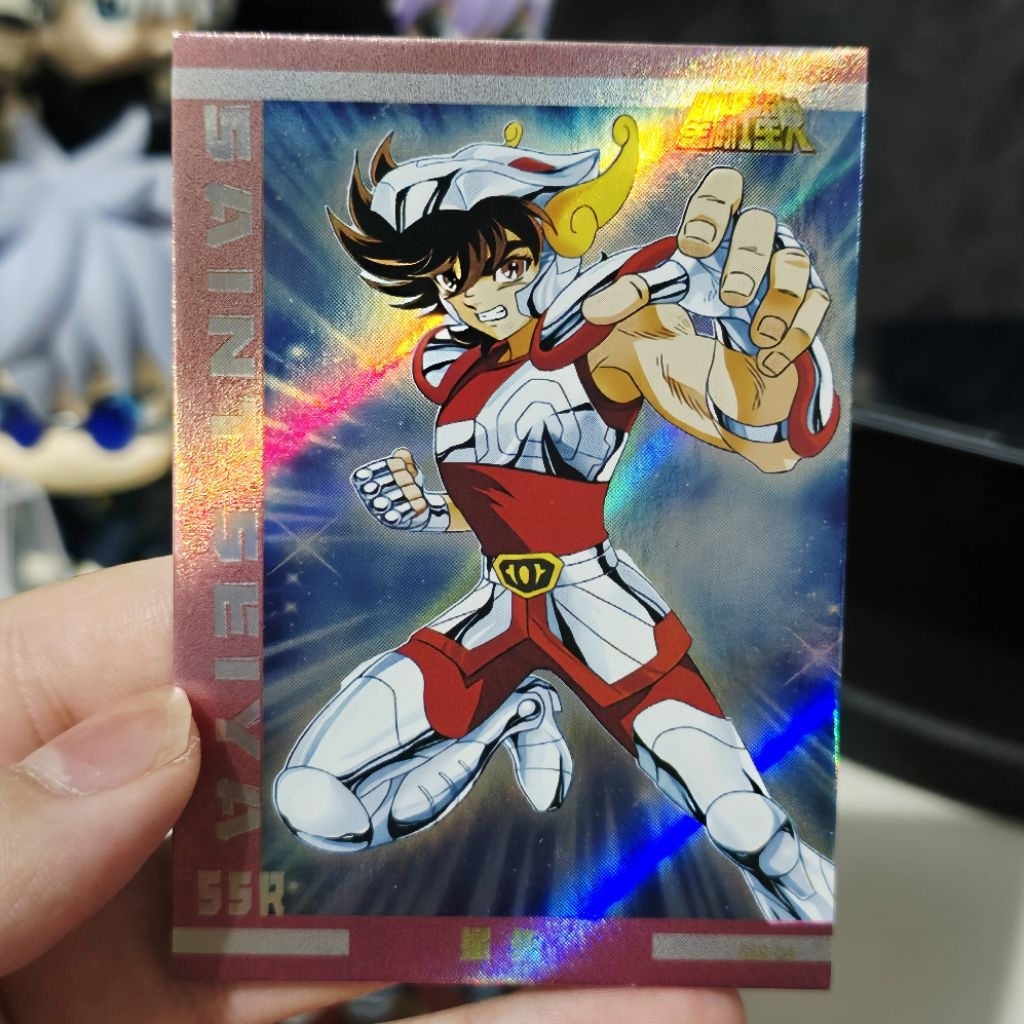Pegasus Seiya Kartu TCG CCG Saint Seiya Collectible SSR Tebal Card Hologram
