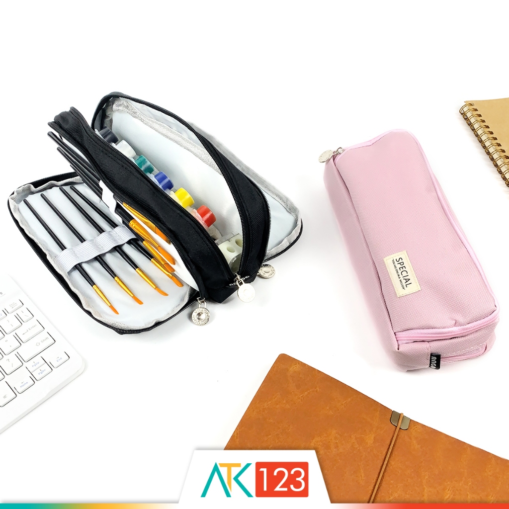 

Tempat / Kotak Pensil / Alat Tulis / Kosmetik / Dompet Kain Kanvas / Stationery / Pencil / Pen / Cosmetic / Travel Case / Box / Pouch / Organizer Canvas PCCS-AG3