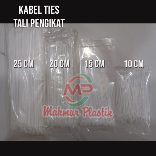 

Nylon Cable Ties / Nilon Kabel Ties / Pengikat Kabel / Kabel Ties / Cable Tie - Hitam/Putih 100 Pcs