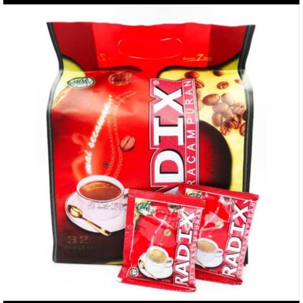 

Kopi Radix HPA Malaysia (per 1 sachet) dengan energi 7 herba pilihan