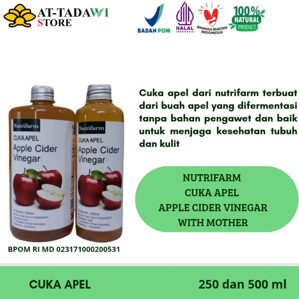 

NUTRIFARM - CUKA APEL - APPLE CIDER VINEGAR ORIGINAL - 500 ml