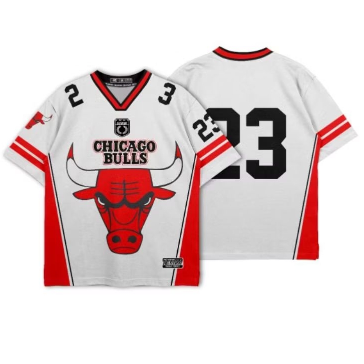 SKY | JERSEY OVERSIZE CHICAGOBULLS / RUGBY / NFL / HOKI / SOFTBALL / BASEBALL / JERSEY RETRO VINTAGE