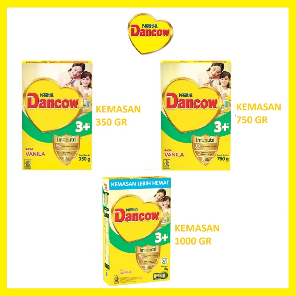 

Nestle Dancow 3+ Rasa Vanila Susu Pertumbuhan Anak 3-5 Tahun 350 Gr / 750 Gr / 1000 Gr