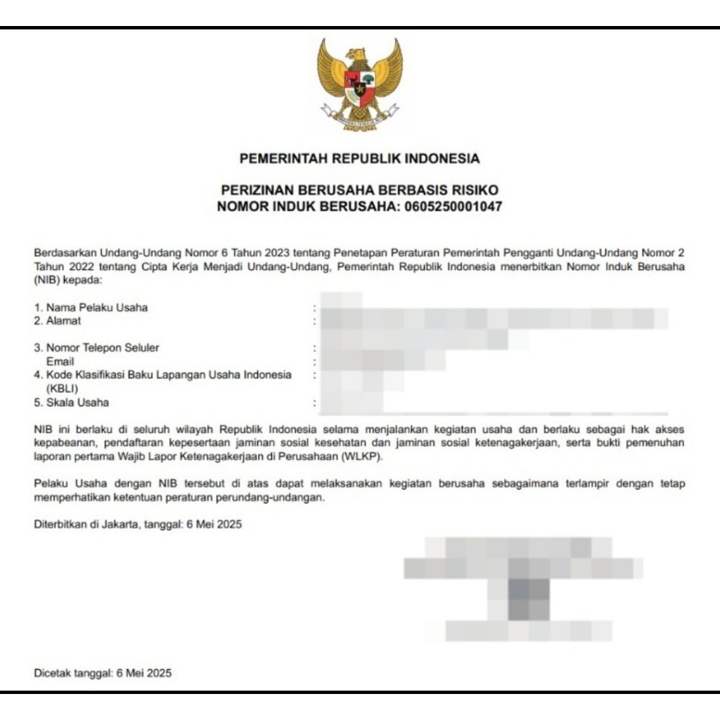 

nib Pribadi proses kilat syarat kredit