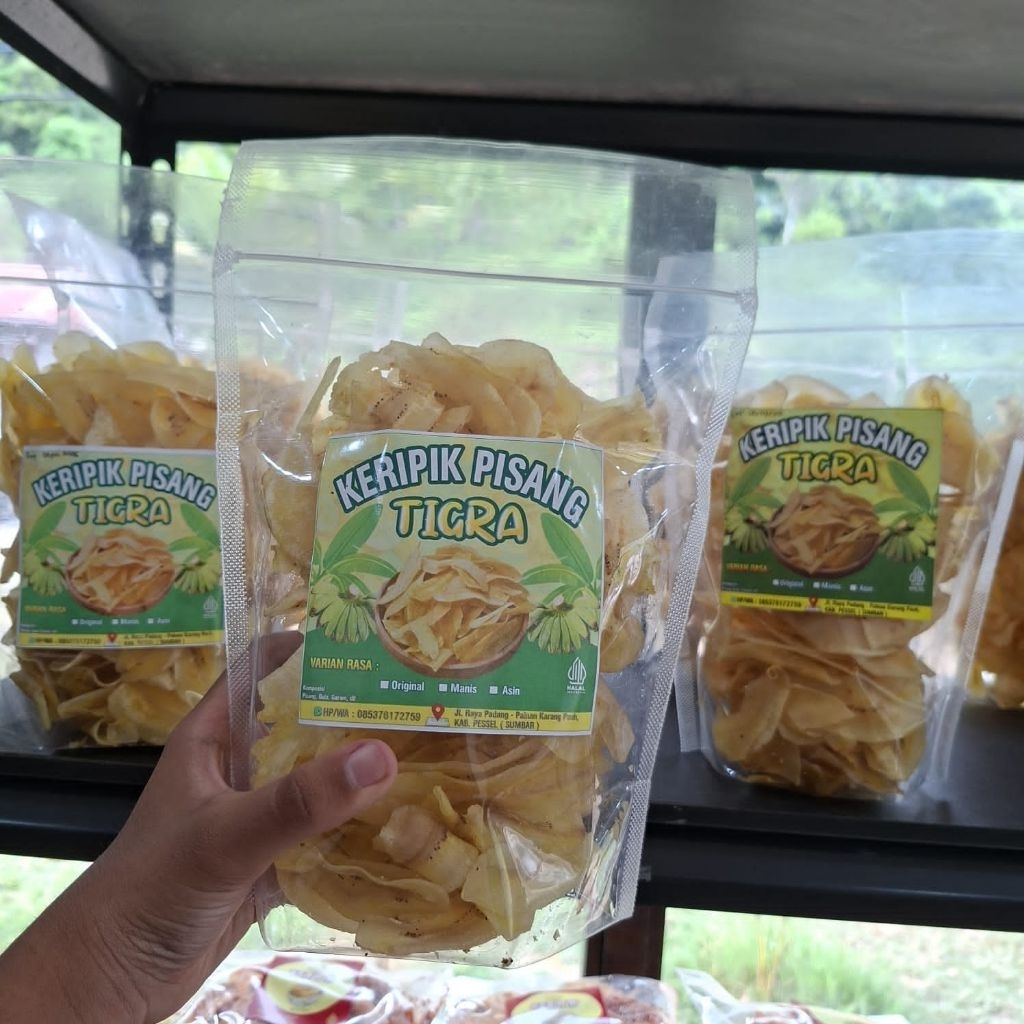 

Cemilan Keripik Pisang Tigra (250 Gram)