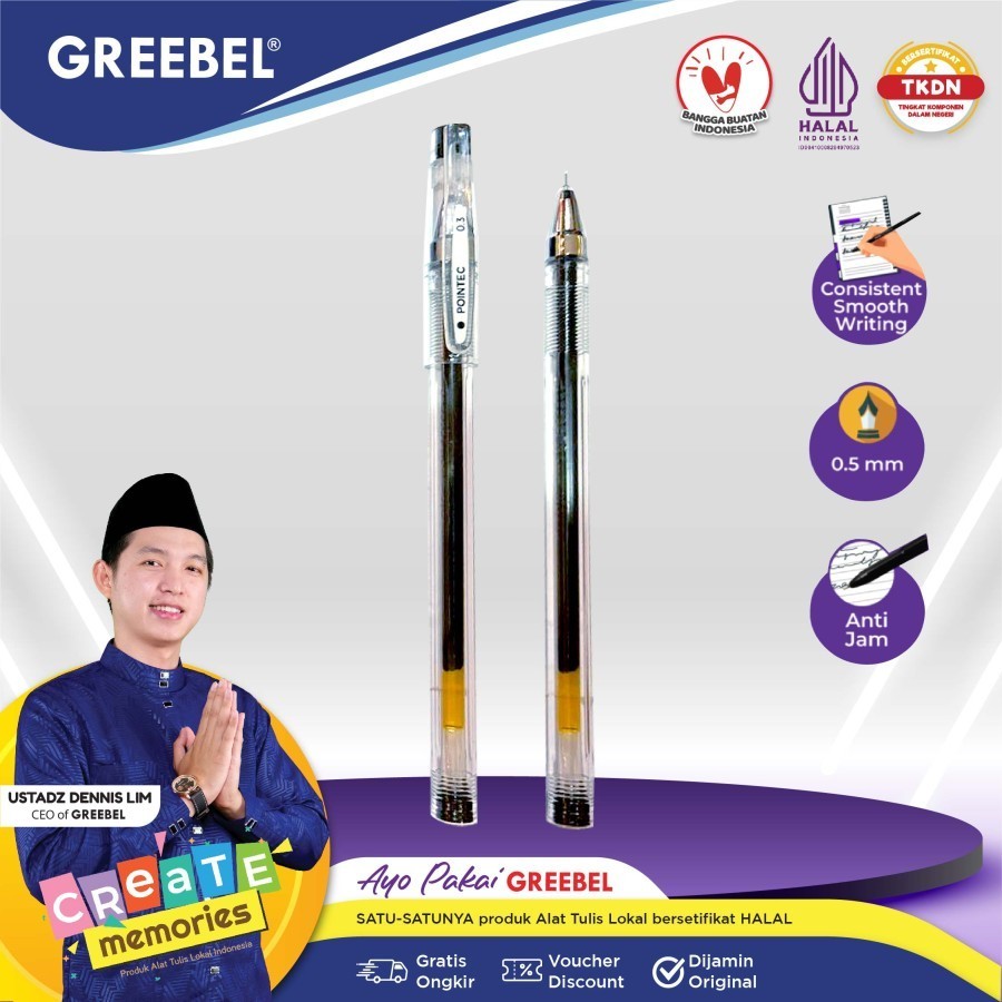 

Pulpen Greebel GP-506 Pointec 0.3 mm / Gel Pen Greebel