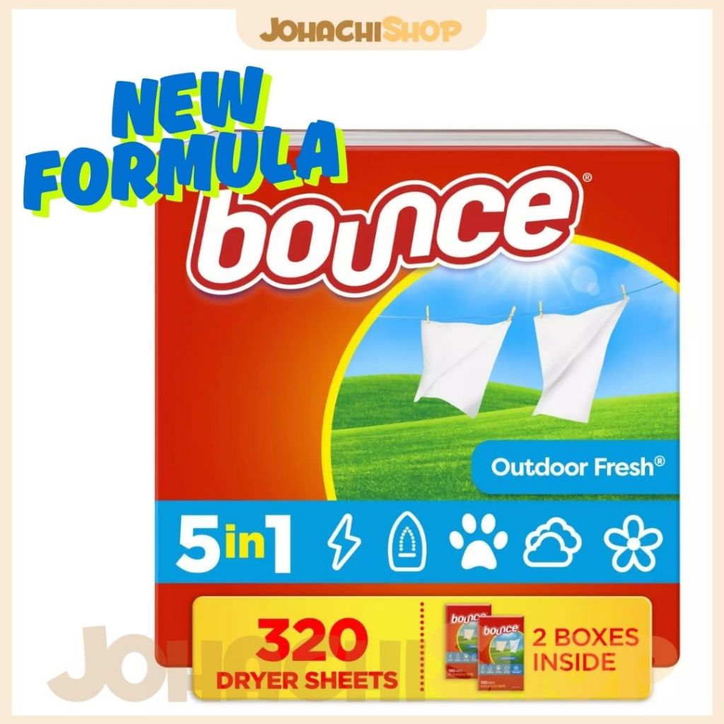 Bounce Dryer Sheet Softener Tisu Pelembut 320 sheets