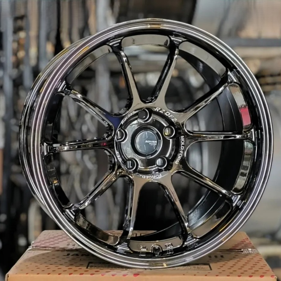 velg racing ring 18 ADVAN RZ DF2 BLACK CROME velg r18 Innova reborn Venturer zenix Crv turbo Xpander