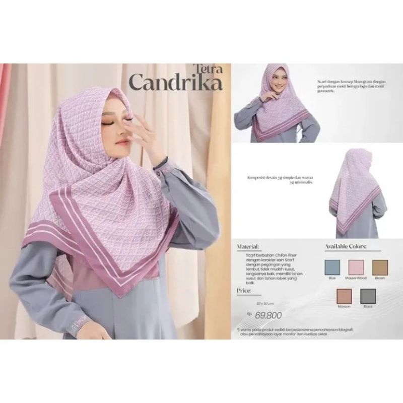RABBANI - KRD TETRA CANDRIKA AN2 // Hijab Rabbani Segi Empat Motif