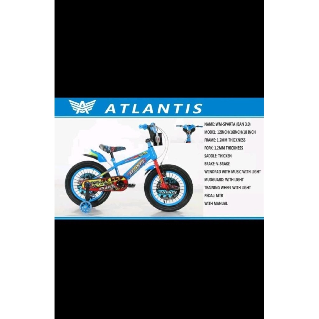 sepeda bmx 16 inch atlantis tameng musik