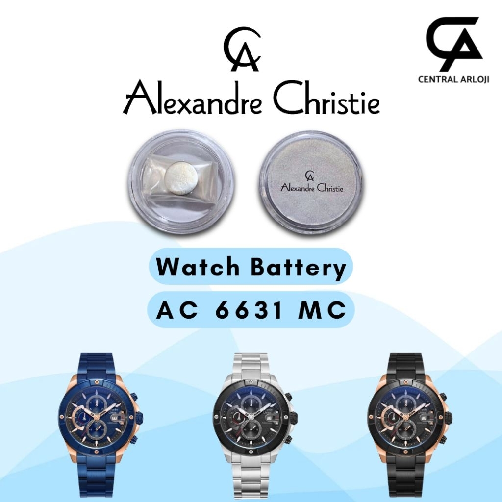 Baterai Jam Tangan Alexandre Christie 6631 MC Original