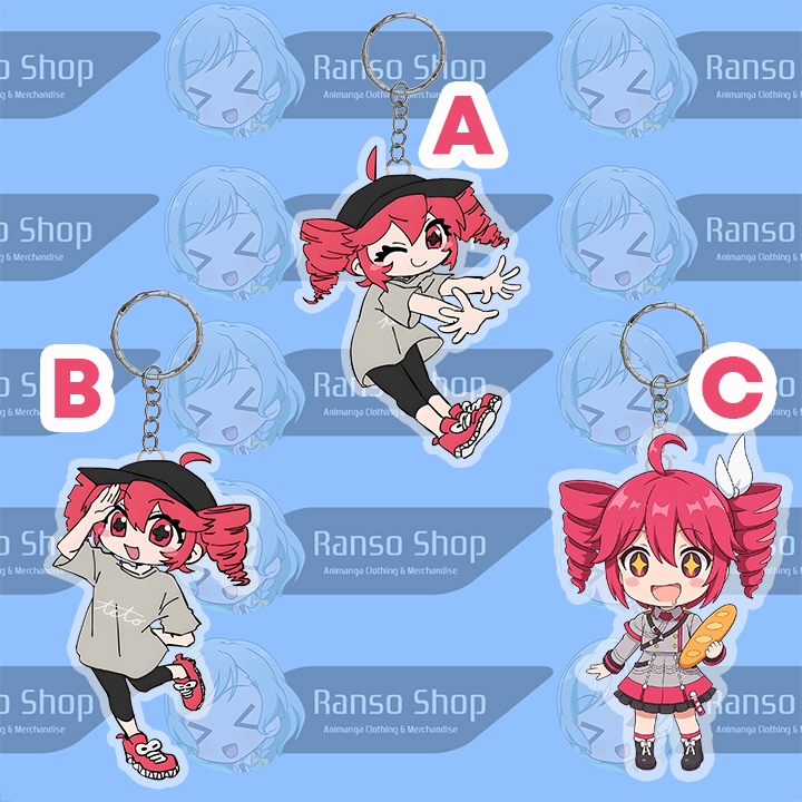 Keychain Vocaloid Kasane Teto Override Yoshida Yasei UTAU / Gantungan Kunci Kasane Teto Vocaloid / G