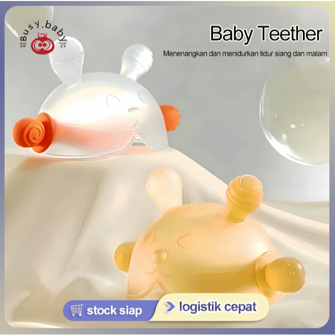 busy.baby Bayi Teether / Tongkat Tumbuh Gigi Bayi / Gel Menggigit Silikon Food Grade