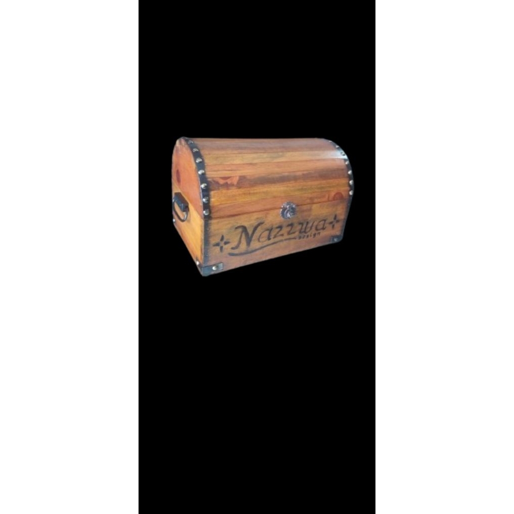 Box Penyimpanan Kayu Vintage – Model Peti Harta Karun kotak penyimpanan nama