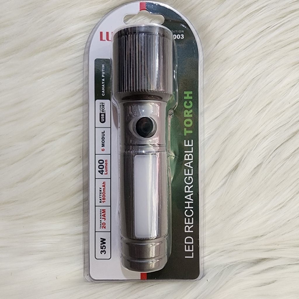 Senter Zoom Emergency 35W 400 Lumen 6 Modul Luby L-AL8003