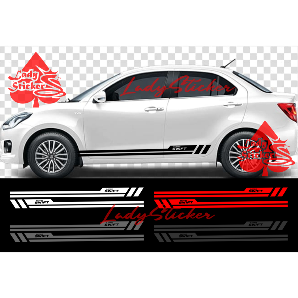 Cutting sticker mobil swift sticker stiker mobil suzuki swift