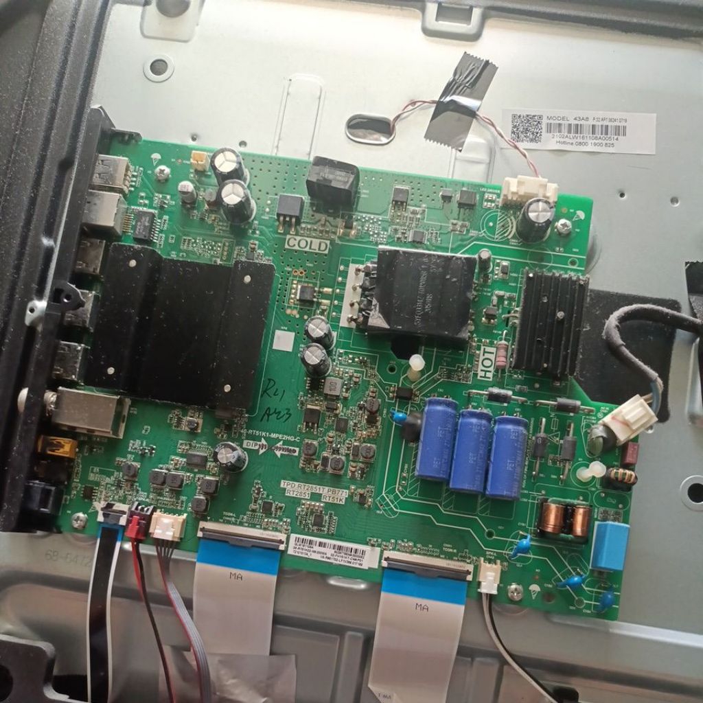 mb mainboard tv led TCL 43A8 43a8 original data tcon innolux V430DJ1-Q01