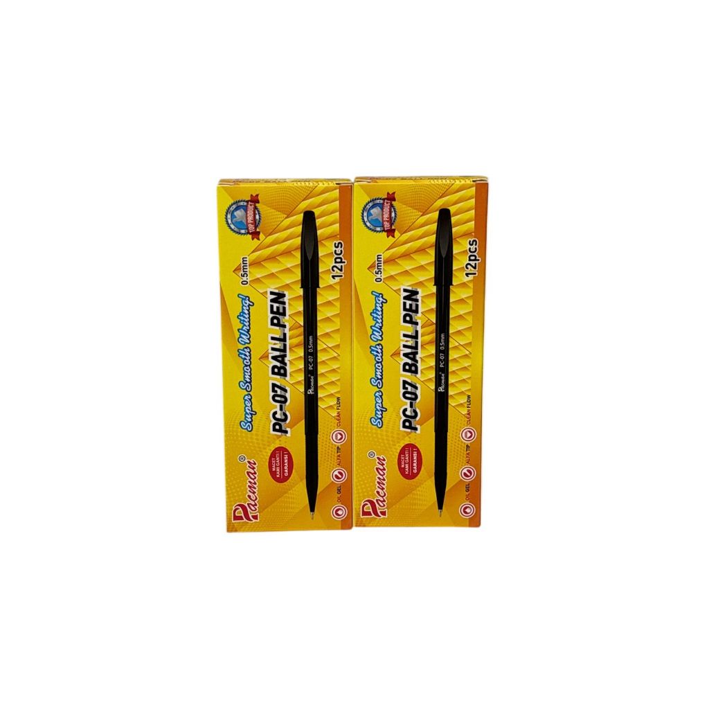 

Pulpen Gel Pacman PC-07 Ballpen 0.5mm – Hitam (Isi 12)