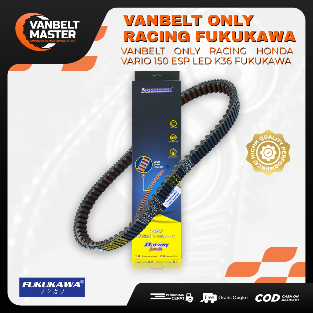 Fukukawa Vanbelt V belt Fanbelt Vario 150 eSP Led Old New K36 EPDM Kevlar Racing