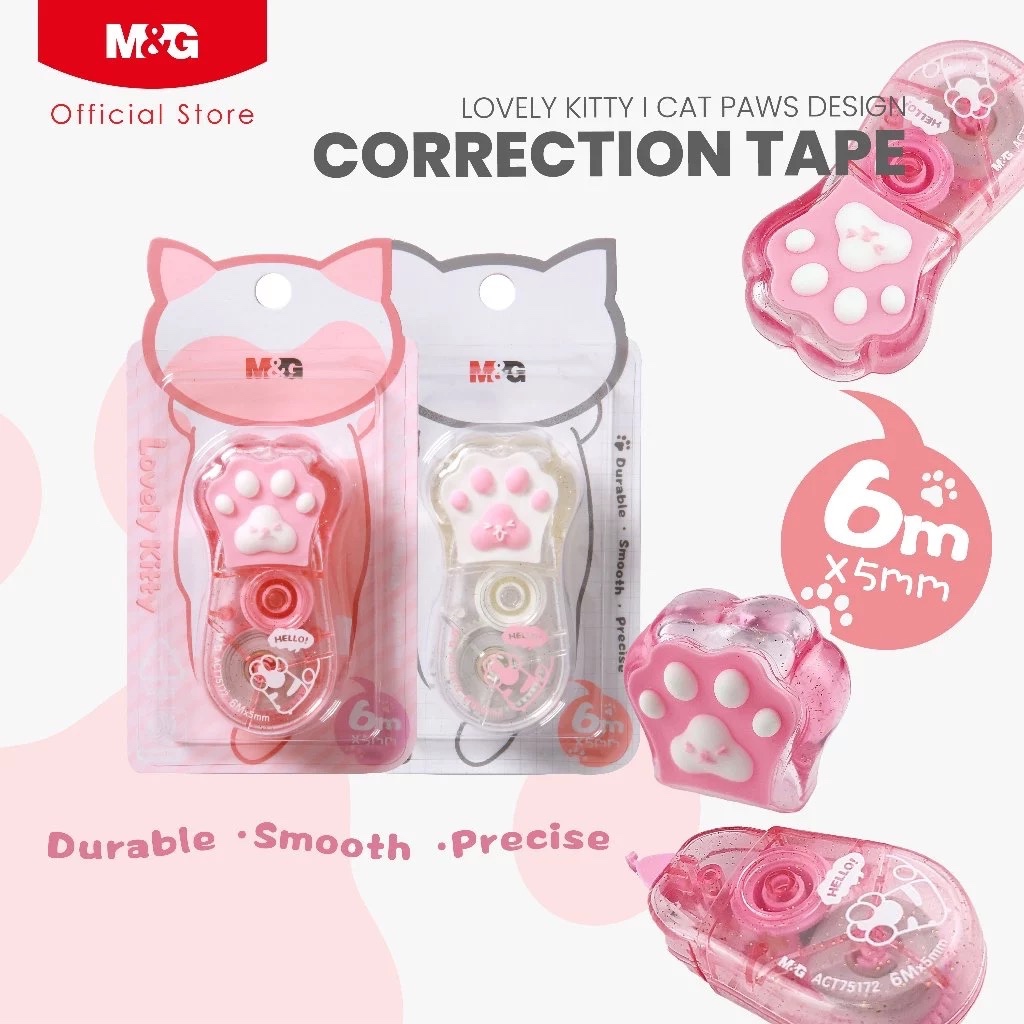 

M&G Correction Tape Cat Paw Imut 6Mx5mm / Tipe Ex ACT75172