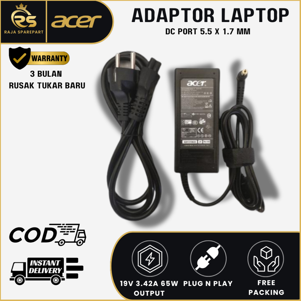 ADAPTOR CHARGER ORIGINAL LAPTOP ACER Aspire V5-471 V5-471G V5-431