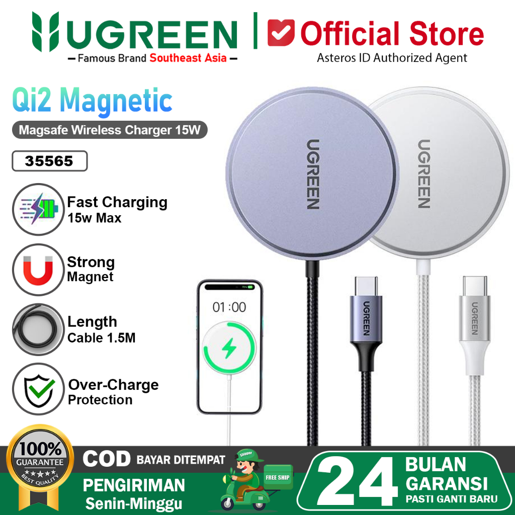 UGREEN Qi2 Magnetic Wireless Charger For iPhone & Airpods Series Fast Charging 15W 35565