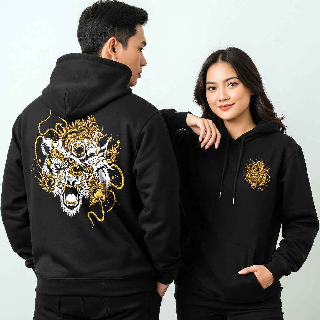 Hoodie Fleece BARONG 2 MUKA Unisex Tebal & Lembut – Jaket Hangat Pria Wanita - Sweater pria wanita