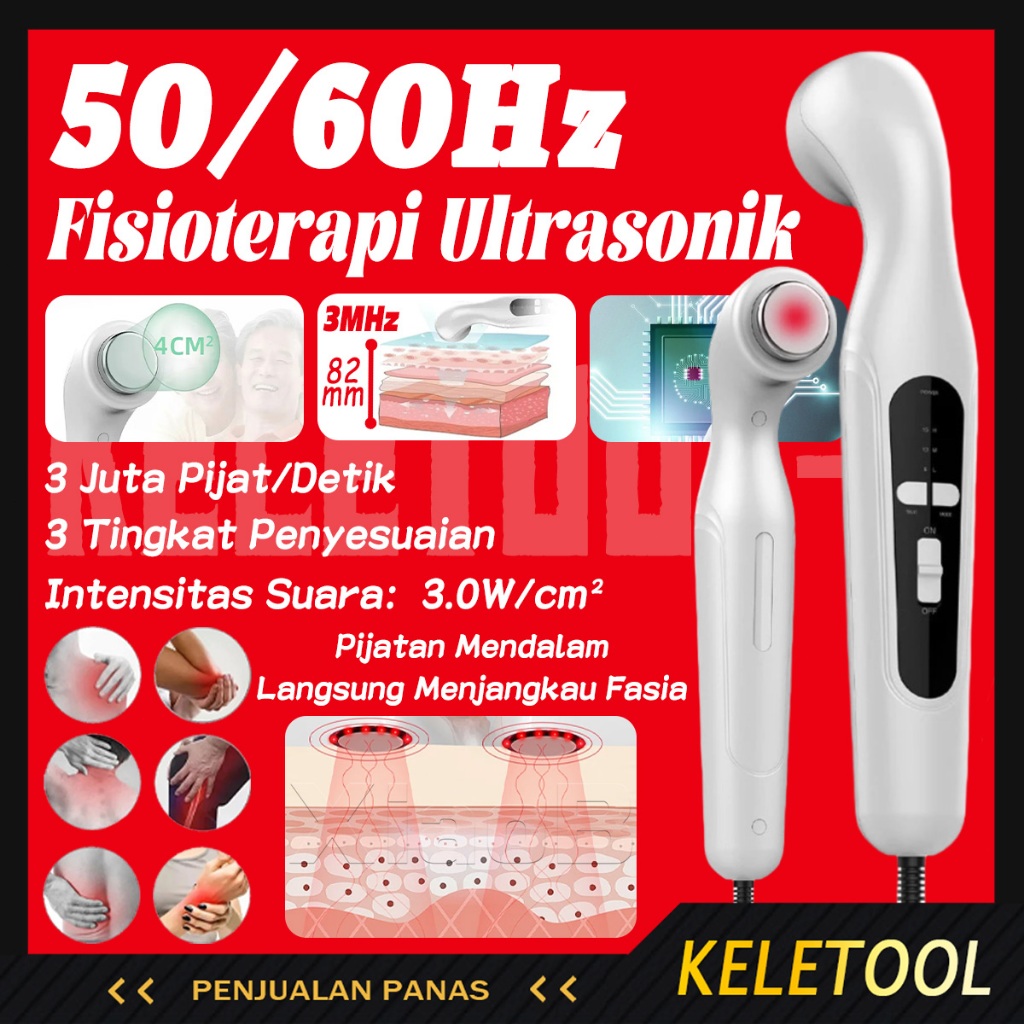 60HZ Ultrasound Pain Relief Therapy Fisioterapi Ultrasonik 1Mhz/3Mhz Fisioterapi Terapi Ultrasound
