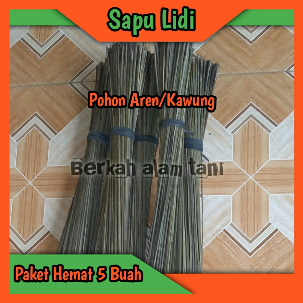 Paket Hemat Sapu Lidi Dari Pohon Aren/Kawung 5 Buah.